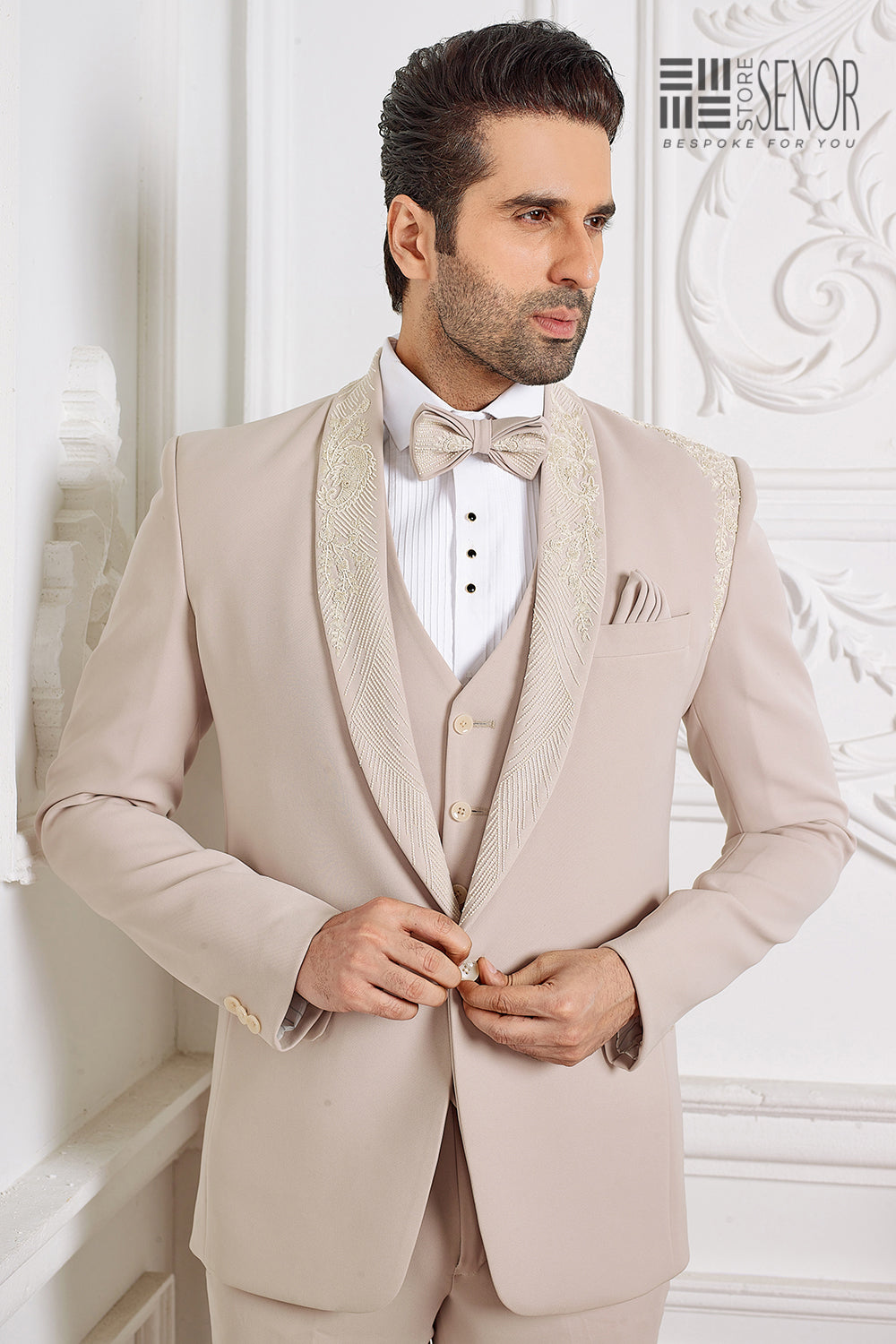Beige Tuxedo