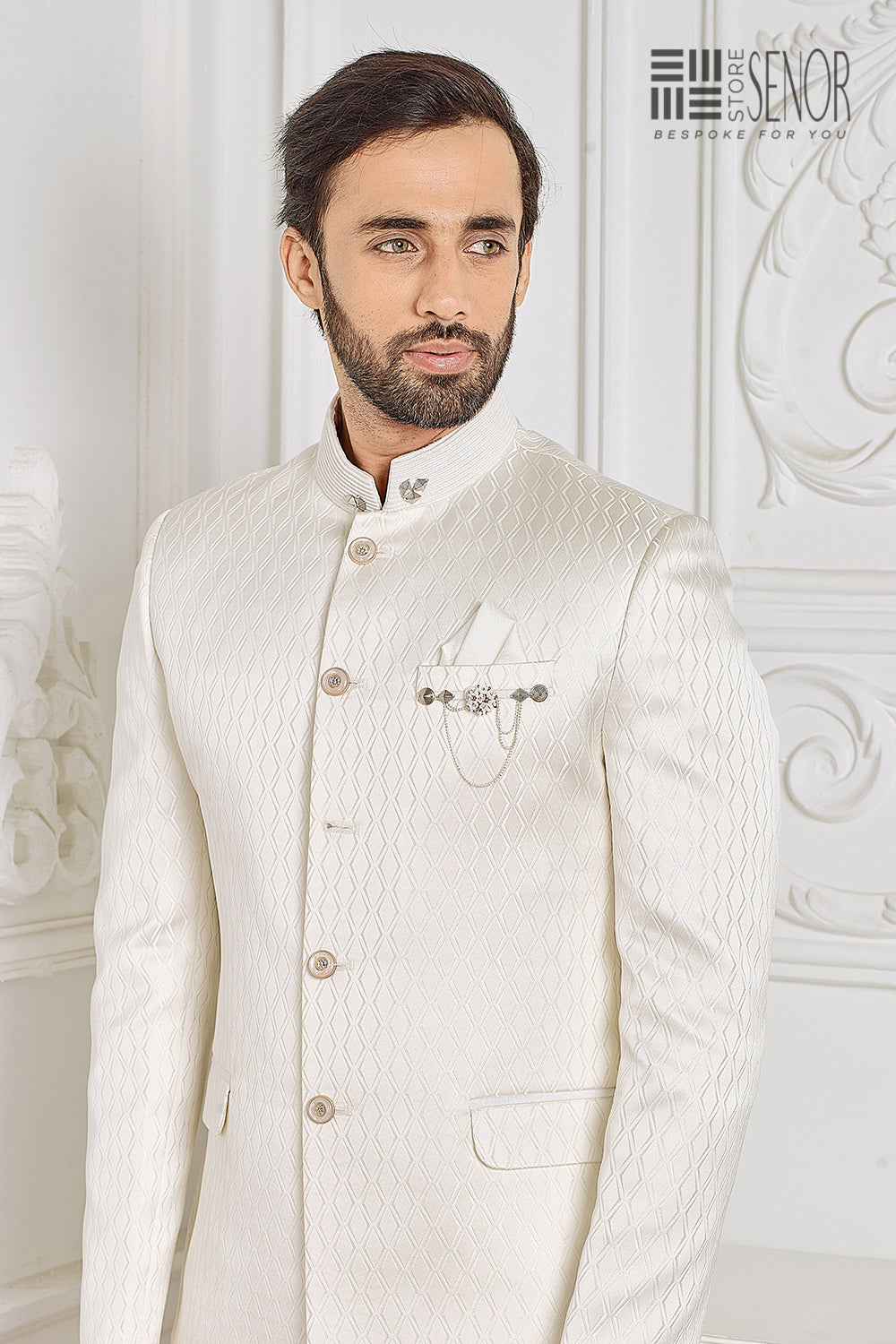 Ivory Silk Jodhpuri Jacket